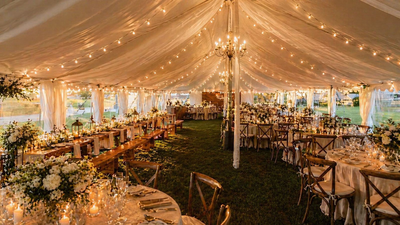 Tent rental setup for a Syracuse event