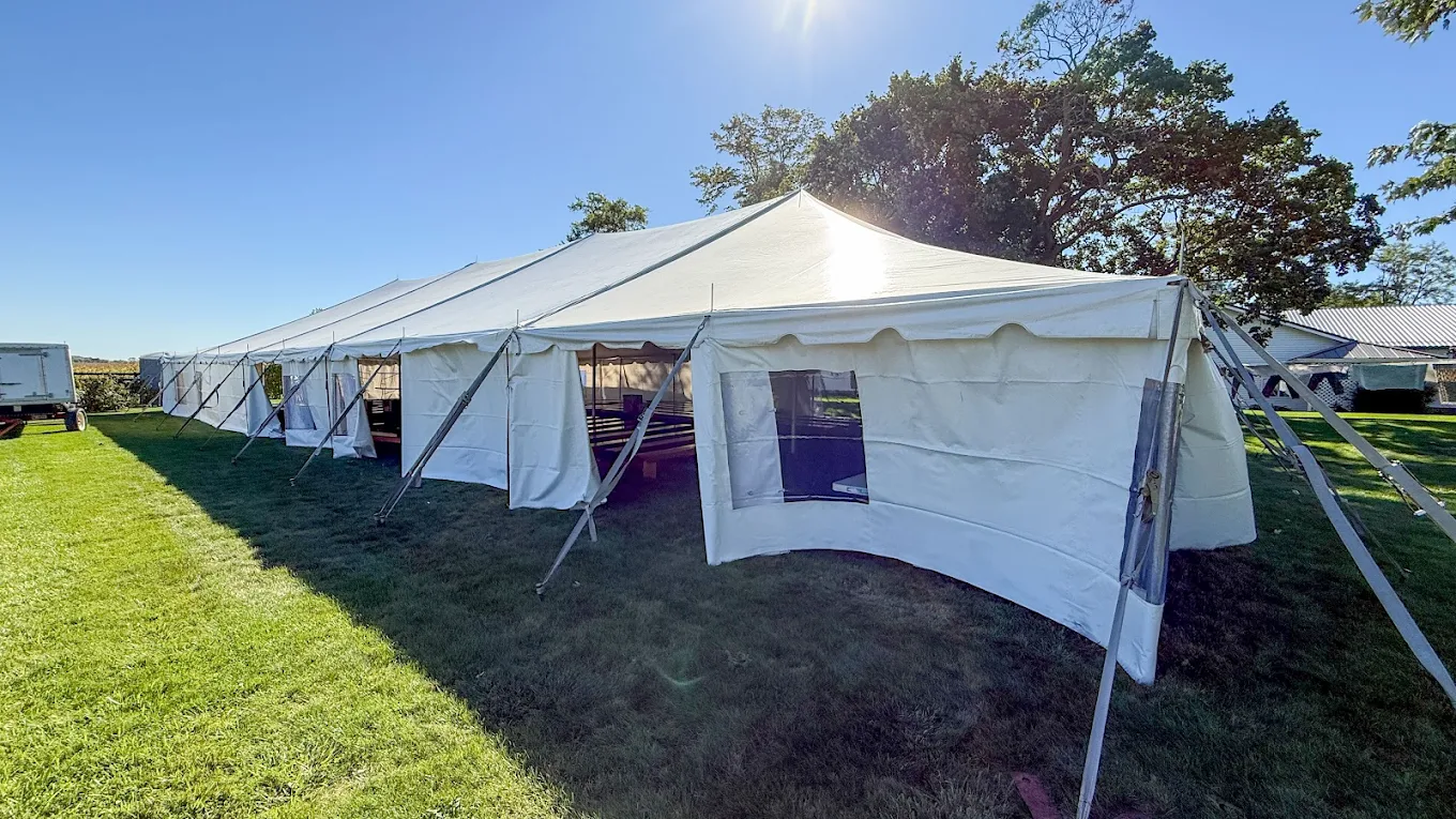 Party Tent Rentals tent setup details